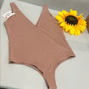 Wild Fable Women's Bodysuit in Soft Brown